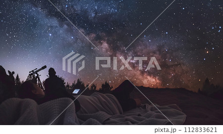 photo of a stargazing party under the Milky Way photo of a stargazing party under the Milky Way 112833621