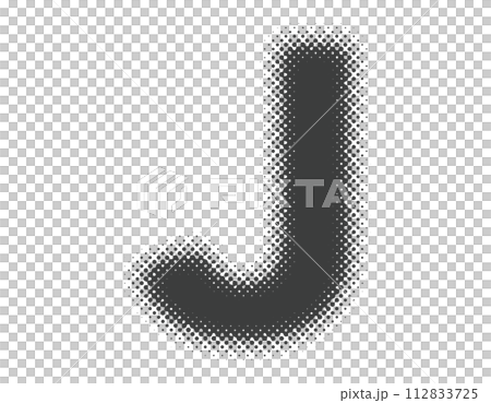 半色調字母大寫字母 J 112833725