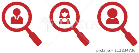 求人のアイコン 赤 求人のアイコン 赤 112834736