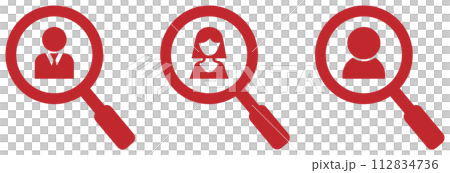 求人のアイコン 赤 求人のアイコン 赤 112834736