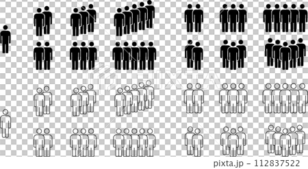 一組人物象形圖 一組人物象形圖 112837522