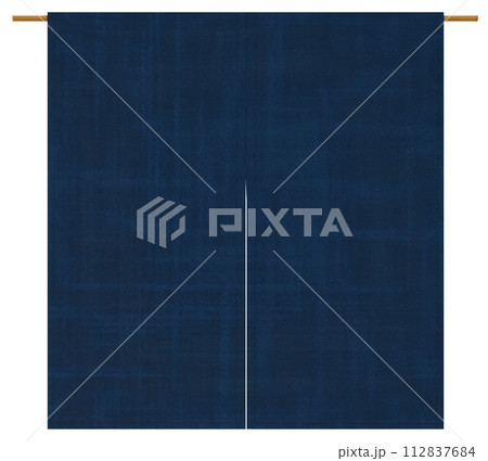 のれん　モックアップ　切り抜き　合成用 112837684