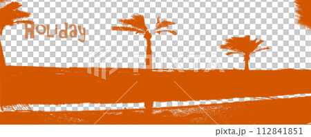 summer landscape with palms 112841851