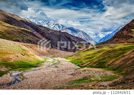 Himalayan landscape in Himalayas Himalayan landscape in Himalayas 112842651