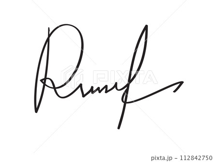 Signature for documents on white background. Hand drawn business autograph calligraphy lettering vector illustration 112842750