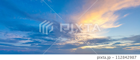 Sunset sky background Sunset sky background 112842987