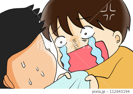 泣きながら詰め寄る 112843194