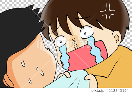 泣きながら詰め寄る 112843194