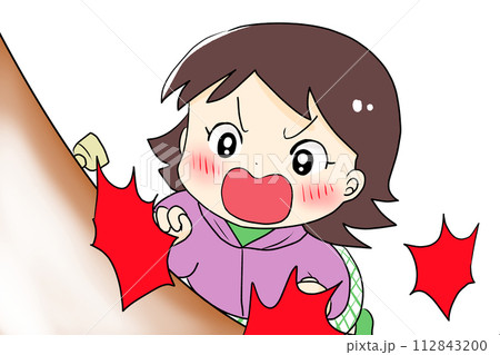 ドアをたたく女性のイラスト素材 [112843200] - PIXTA