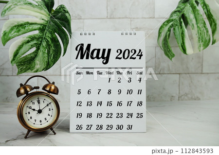 May 2024 annual monthly desk calendar for planning and management 112843593