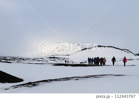 Landscape with snow, Askja caldera area, Iceland Landscape with snow, Askja caldera area, Iceland 112843767