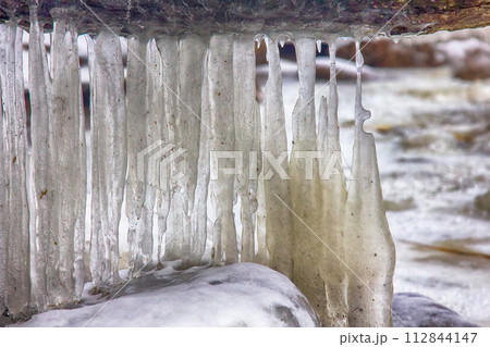 frozen coast sea in winter frozen coast sea in winter 112844147