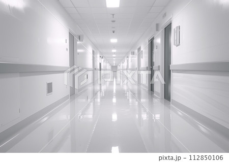病院の廊下・内装「AI生成画像」 112850106