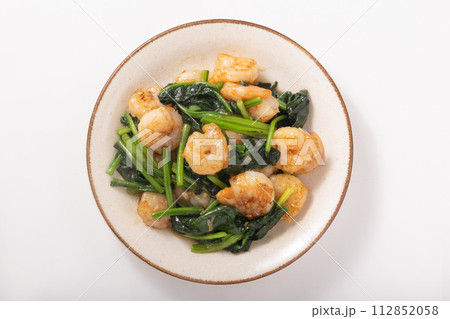 海老とほうれん草の中華炒め 112852058