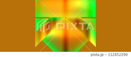Neon color abstract geometric shapes background design. Vector Illustration For Wallpaper, Banner, Background, Card, Book Illustration, landing page 112852290
