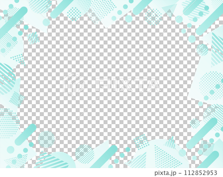 綠松石幾何圖案框架 綠松石幾何圖案框架 112852953