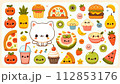 かわいい動物のスイーツのイラストセット 112853176