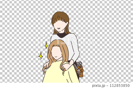 造型師完成護理的場景 造型師完成護理的場景 112853850