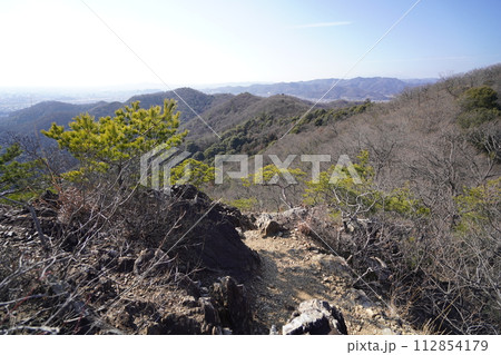足利市　長林寺ー大坊山ハイキング道　越床峠への分岐近くの見晴台からの眺め　2024年2月17日 112854179