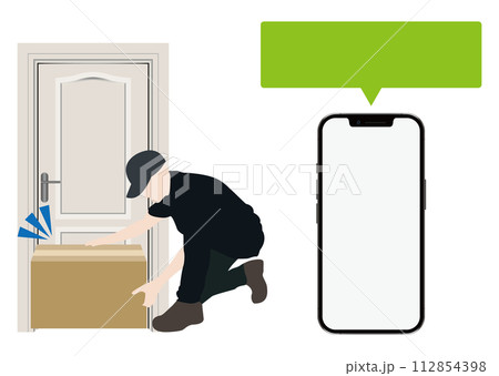 置き配とスマートフォン 112854398