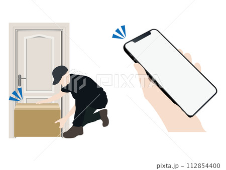 置き配とスマートフォン 112854400