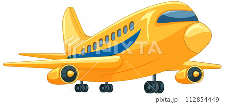 Colorful Cartoon Passenger Airplane 112854449