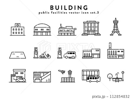 建物 アイコン セット 建物 アイコン セット 112854832