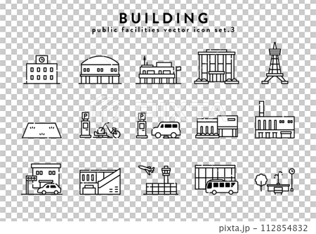 Building icon set 112854832