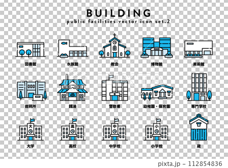 Building icon set 112854836