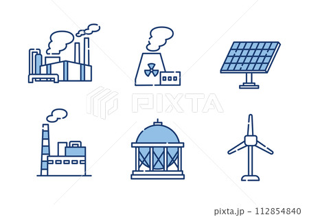 産業 エネルギー ビジネス アイコン セット 産業 エネルギー ビジネス アイコン セット 112854840