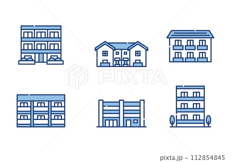 マンション アイコン セット マンション アイコン セット 112854845