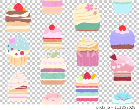 ケーキの背景素材　B-1 （PNG） 112855029