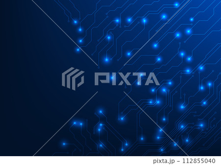 Circuit board technology background, The circuit board sends signals to the operation of electronic devices, with light. Vector illustration Circuit board technology background, The circuit board sends signals to the operation of electronic devices, with light. Vector illustration 112855040