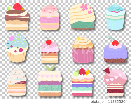 ケーキの背景素材　C-1  （PNG） 112855204