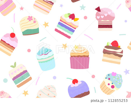 ケーキの背景素材　D-1 （PNG） 112855253
