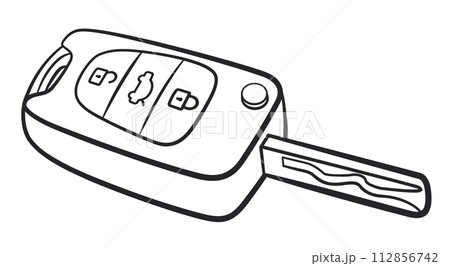 car key black contour drawing car key black contour drawing 112856742