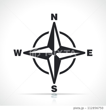 compass rose icon black design 112856750
