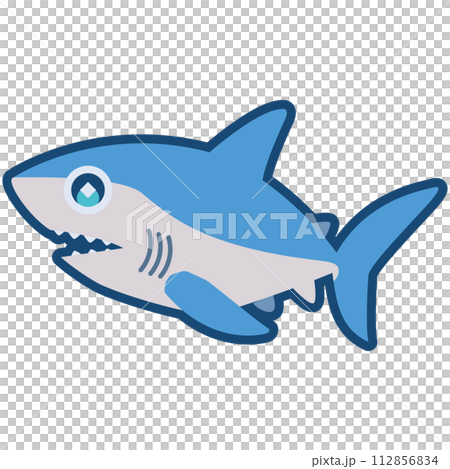 かわいいアオザメのイラスト 112856834
