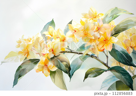 金木犀の花（水彩画）「AI生成画像」 112856883