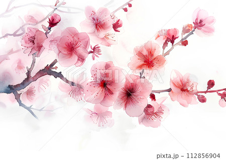 梅の花（水彩画）「AI生成画像」のイラスト素材 [112856904] - PIXTA