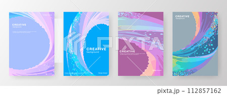 抽象的な美しい模様のデザインテンプレート 抽象的な美しい模様のデザインテンプレート 112857162