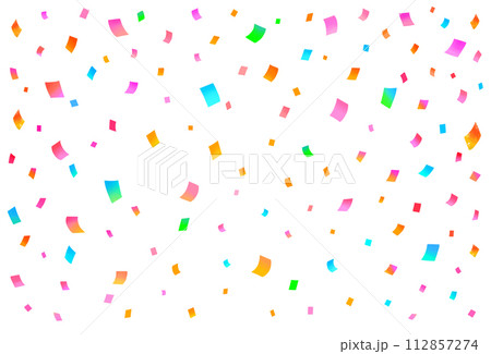 水彩の紙吹雪　カラフル 112857274