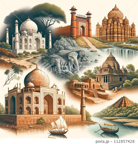 インドの世界遺産 112857428