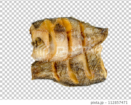 Fried Gourami fish isolated 112857471