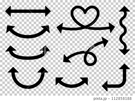 一組簡單的雙箭頭 一組簡單的雙箭頭 112858188