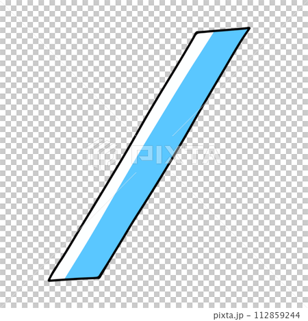 ゆるめシンプルスラッシュ　ベタ塗り 112859244