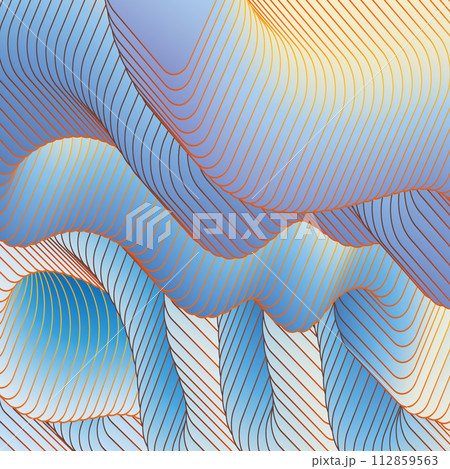 Abstract colorful background with gradient. The illusion of three-dimensional space. A template for creative design Abstract colorful background with gradient. The illusion of three-dimensional space. A template for creative design 112859563