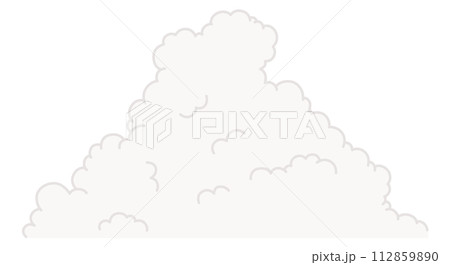 入道雲のベクターイラスト 112859890