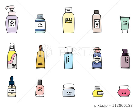 コスメ風の容器いろいろ 112860158