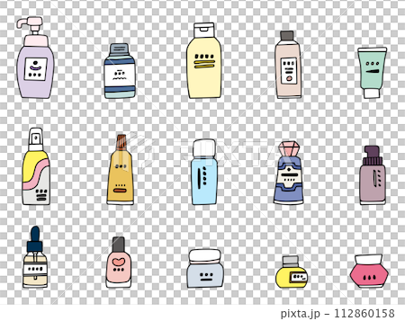 コスメ風の容器いろいろ 112860158